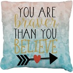 Inspirational Quotes Faux-Linen Throw Pillow 16"