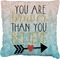 Inspirational Quotes Faux-Linen Throw Pillow 16"