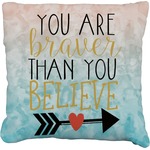 Inspirational Quotes Faux-Linen Throw Pillow 18"