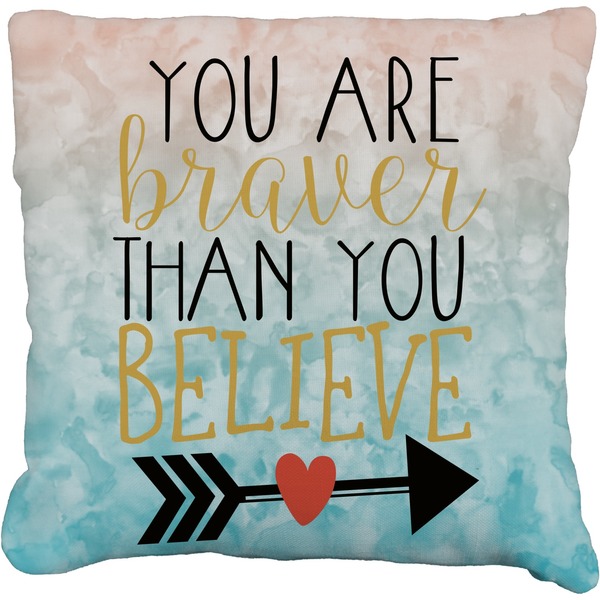 Custom Inspirational Quotes Faux-Linen Throw Pillow 18"