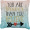 Inspirational Quotes Faux-Linen Throw Pillow 18"