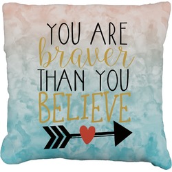 Inspirational Quotes Faux-Linen Throw Pillow 20"