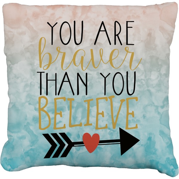 Custom Inspirational Quotes Faux-Linen Throw Pillow 26"