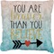 Inspirational Quotes Burlap Pillow (Personalized)