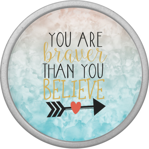 Inspirational Quotes Cabinet Knob - Nickel - Front