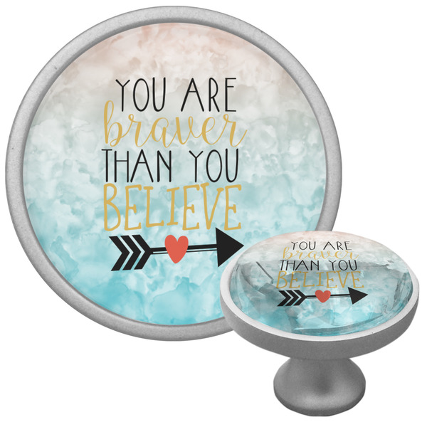 Custom Inspirational Quotes Cabinet Knob (Silver)