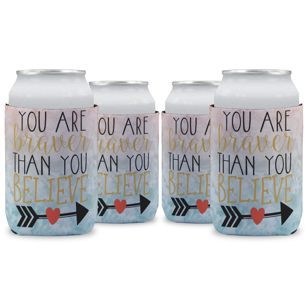 Custom Inspirational Quotes Can Cooler (12 oz) - Set of 4