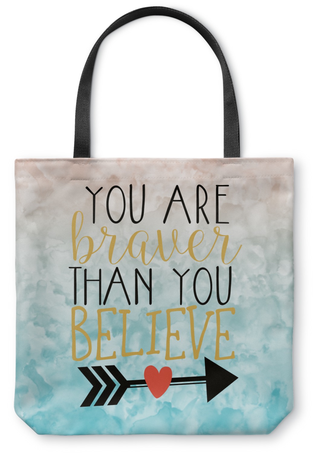 Inspirational Quotes Canvas Tote Bag - Large - 18&quot;x18&quot; (Personalized) - YouCustomizeIt