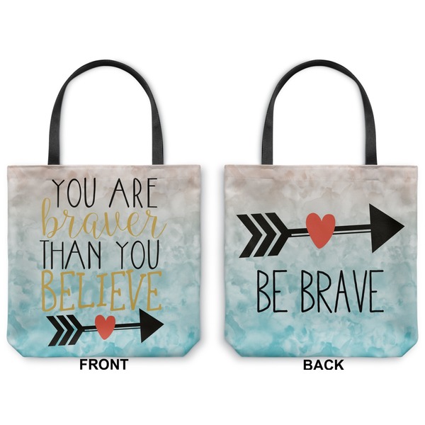 Inspirational Quotes Canvas Tote - Front and Back