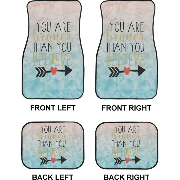 Inspirational Quotes Car Floor Mats Set (2F + 2B)