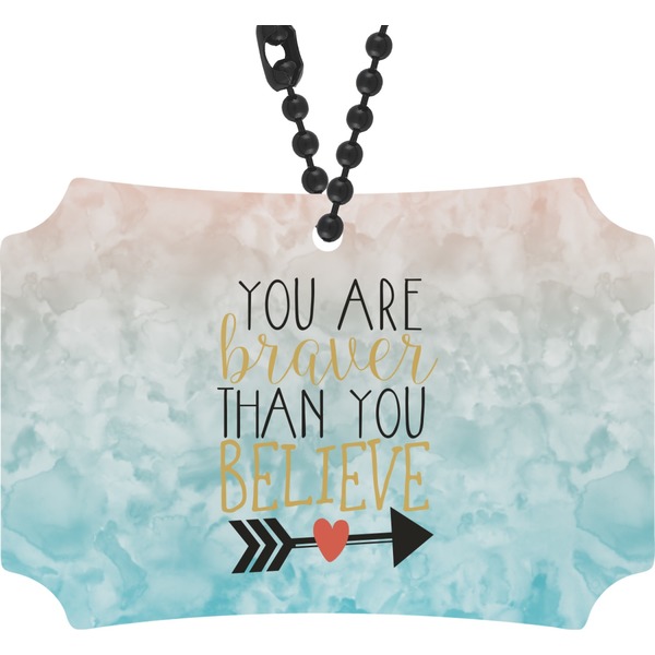 Custom Inspirational Quotes Rear View Mirror Ornament