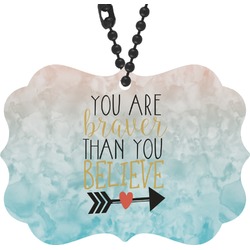 Inspirational Quotes Rear View Mirror Charm