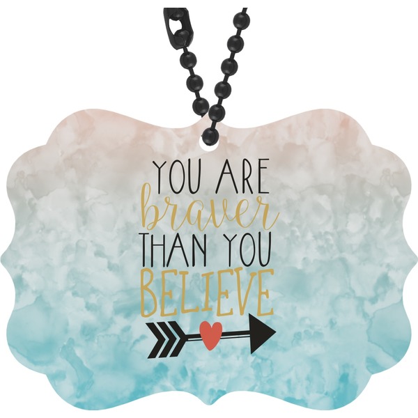 Custom Inspirational Quotes Rear View Mirror Charm