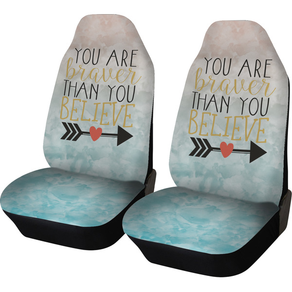 Custom Inspirational Quotes Car Seat Covers (Set of Two)