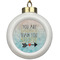 Inspirational Quotes Ceramic Ball Ornament