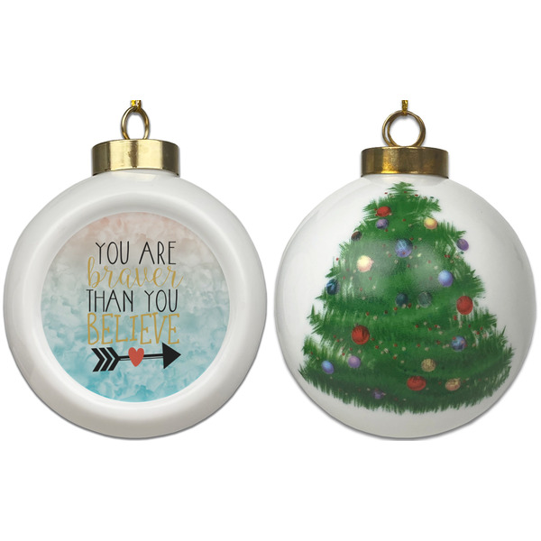 Inspirational Quotes Ceramic Christmas Ornament - X-Mas Tree (APPROVAL)