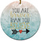 Inspirational Quotes Round Ceramic Ornament