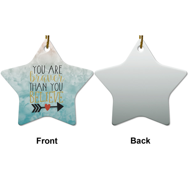 Inspirational Quotes Ceramic Flat Ornament - Star Front & Back (APPROVAL)