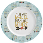 Inspirational Quotes Ceramic Dinner Plates (Set of 4)