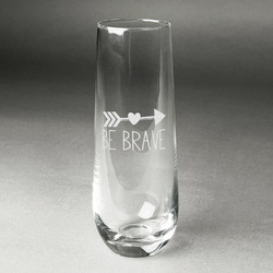 Inspirational Quotes Champagne Flute - Stemless Engraved - Single