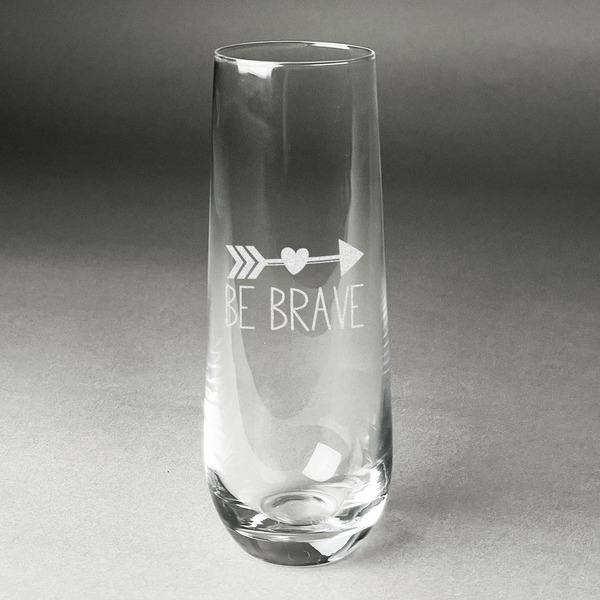 Custom Inspirational Quotes Champagne Flute - Stemless Engraved - Single