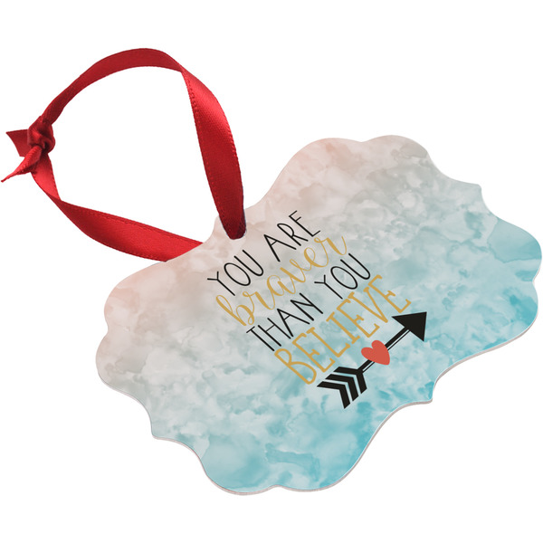 Inspirational Quotes Christmas Ornament (Angle View)