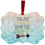 Inspirational Quotes Metal Frame Ornament - Double Sided