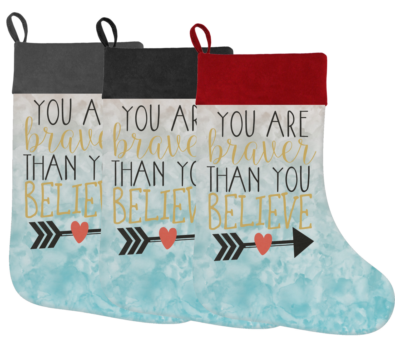 Inspirational Quotes Holiday Stocking YouCustomizeIt