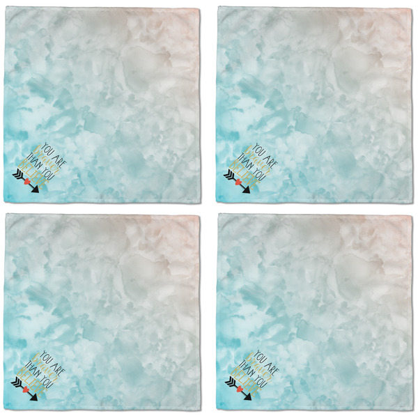 Inspirational Quotes Cloth Napkins - Personalized Dinner (APPROVAL) Set of 4