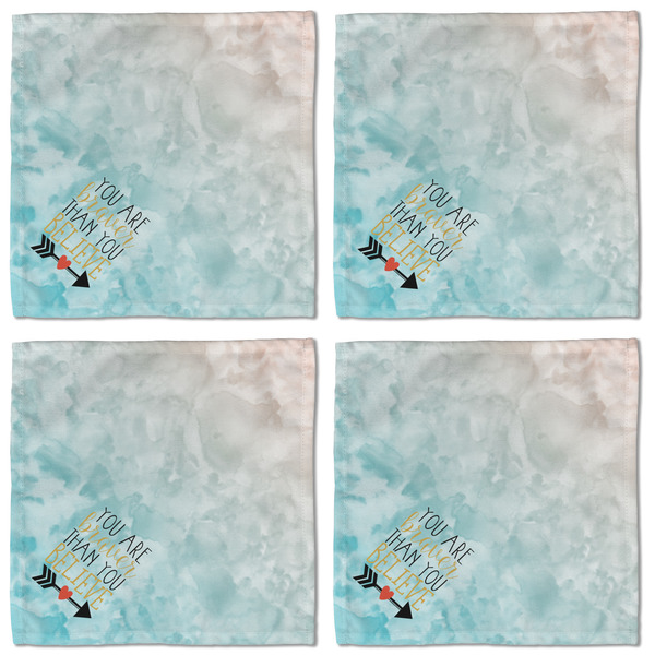 Inspirational Quotes Cloth Napkins - Personalized Lunch (APPROVAL) Set of 4