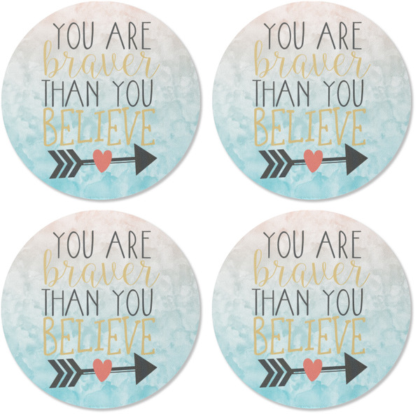 Inspirational Quotes Coaster Round Rubber Back - Apvl