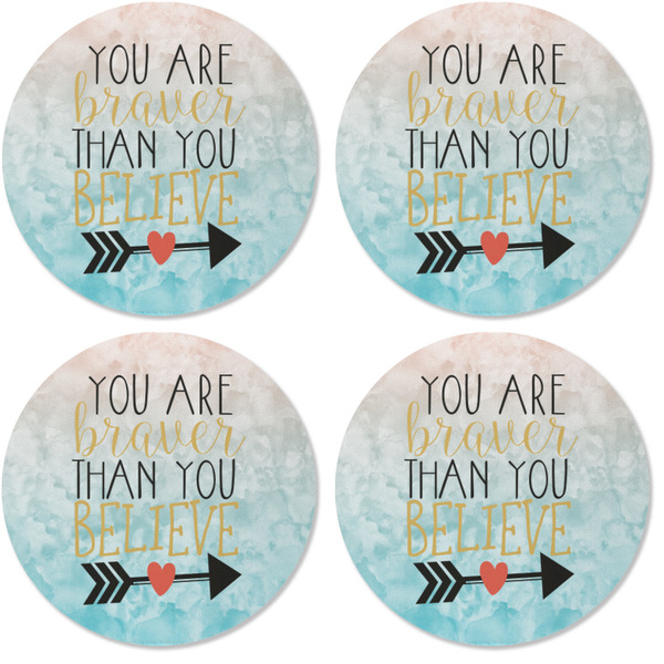 Inspirational Quotes Coaster Round Rubber Back - Apvl