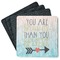 Inspirational Quotes Square Rubber Backed Coasters - Set of 4