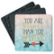 Inspirational Quotes Square Rubber Backed Coasters - Set of 4