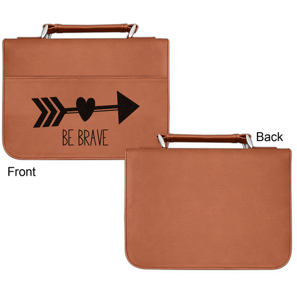 Inspirational Quotes Cognac Leatherette Bible Covers - Small Single Sided Apvl