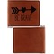 Inspirational Quotes Cognac Leatherette Bifold Wallets - Front and Back Single Sided - Apvl