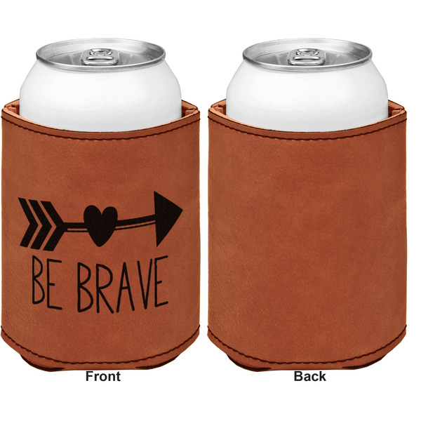 Inspirational Quotes Cognac Leatherette Can Sleeve - Single Sided Front and Back