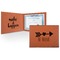 Inspirational Quotes Cognac Leatherette Diploma / Certificate Holders - Front and Inside - Main