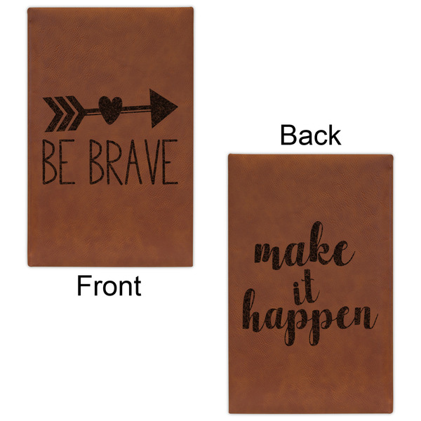 Inspirational Quotes Cognac Leatherette Journal - Double Sided - Apvl