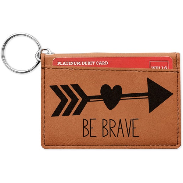Custom Inspirational Quotes Leatherette Keychain ID Holder - Single Sided