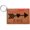 Inspirational Quotes Cognac Leatherette Keychain ID Holders - Front Credit Card