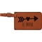 Inspirational Quotes Cognac Leatherette Luggage Tags