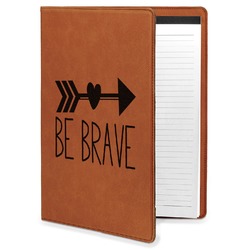 Inspirational Quotes Leatherette Portfolio with Notepad - Large - Single Sided