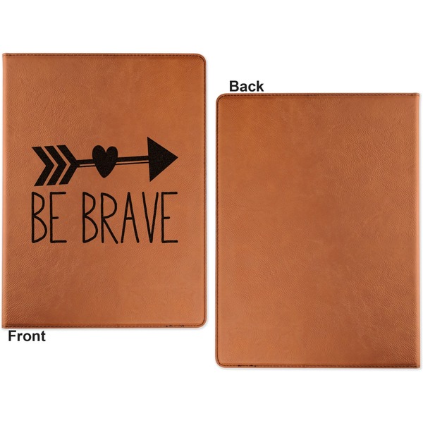 Inspirational Quotes Cognac Leatherette Portfolios with Notepad - Small - Single Sided- Apvl