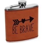 Inspirational Quotes Leatherette Wrapped Stainless Steel Flask