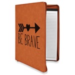 Inspirational Quotes Leatherette Zipper Portfolio with Notepad - Single Sided