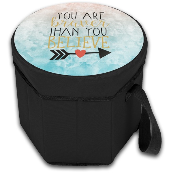 Inspirational Quotes Collapsible Personalized Cooler & Seat (Closed)