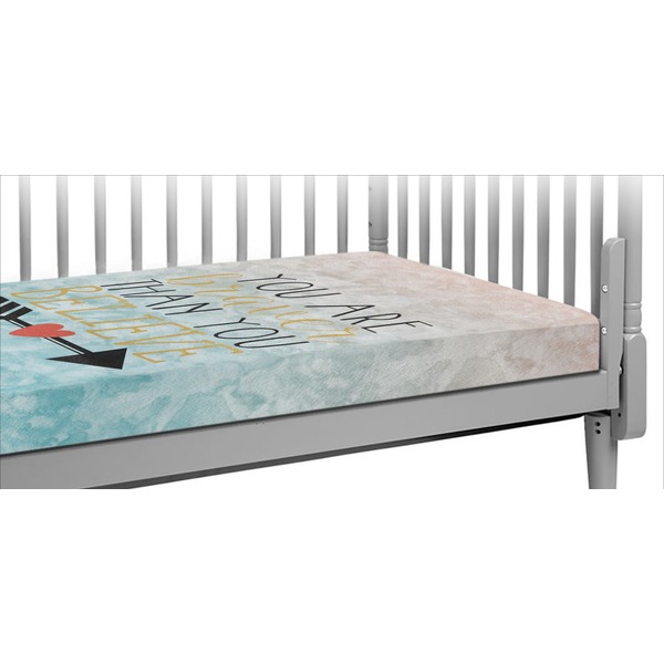 Custom Inspirational Quotes Crib Fitted Sheet