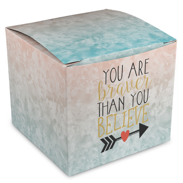 Custom Inspirational Quotes Cube Favor Gift Boxes