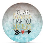 Inspirational Quotes Microwave Safe Plastic Plate - Composite Polymer